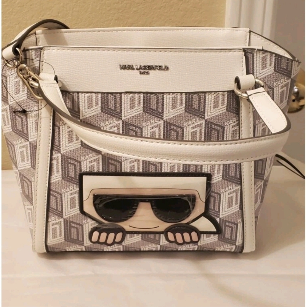 SOLD Karl Lagerfeld Paris Iris Mult-Color Tote Crossbody Bag Paris Crossbody